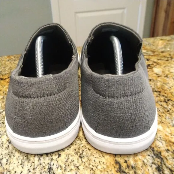 Cuater Travis Mathew Phenom Gray Canvas Casual Slip On Shoes 4MT113 Mens Size 13