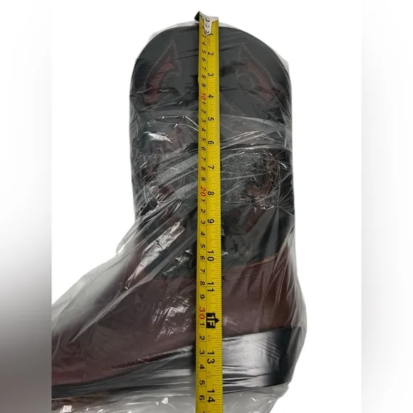 Dan Post Mens 9.5 Boots Brown Black Leather Western Cowboy 2 Tones Outdoors