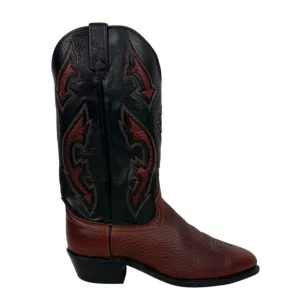 Dan Post Mens 9.5 Boots Brown Black Leather Western Cowboy 2 Tones Outdoors