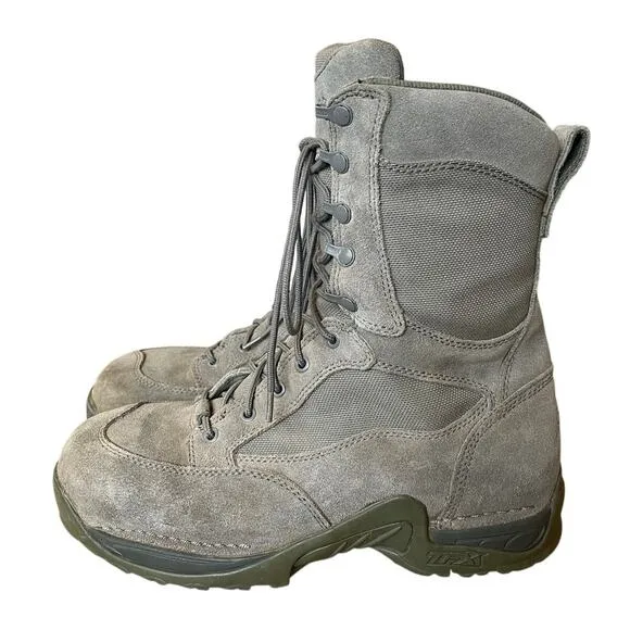 Danner Men's 11 Waterproof Leather Military Boots Tactical Sneaker 8&quot; Shaft Gray