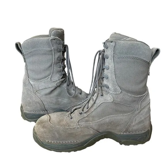 Danner Men's 11 Waterproof Leather Military Boots Tactical Sneaker 8&quot; Shaft Gray