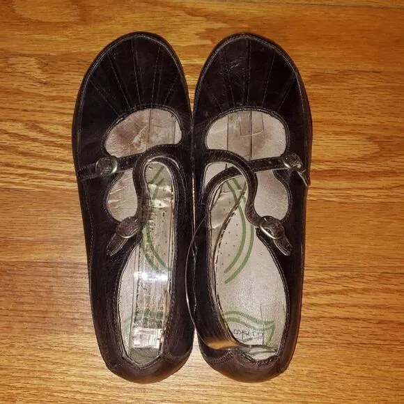Dansko Brown Leather Maryjane Shoes