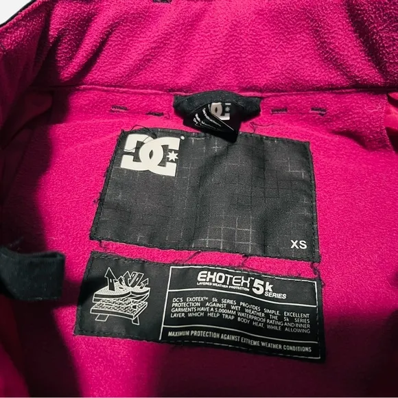 DC Shoes Ehotex 5K Black &amp; Pink Snowboarding Snow Pants Size XS