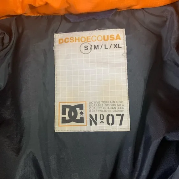 DC Shoes USA Puffer Snow Winter Jacket Sz S