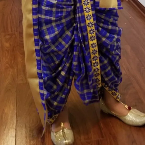 Dhoti kurta set with kolhapuri shoes