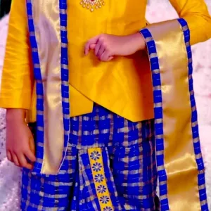 Dhoti kurta set with kolhapuri shoes