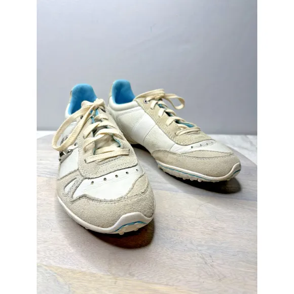 Diesel Size 7.5 White Lace Up Casual Sneakers