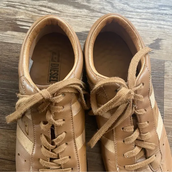 Diesel Y2K tan leather shoes 8.5