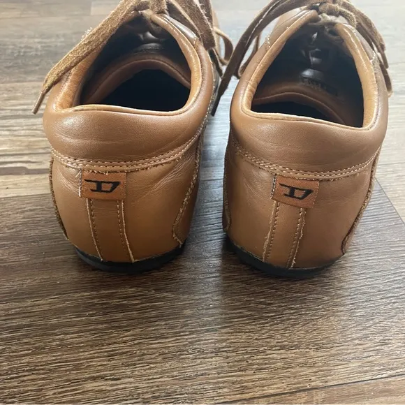 Diesel Y2K tan leather shoes 8.5