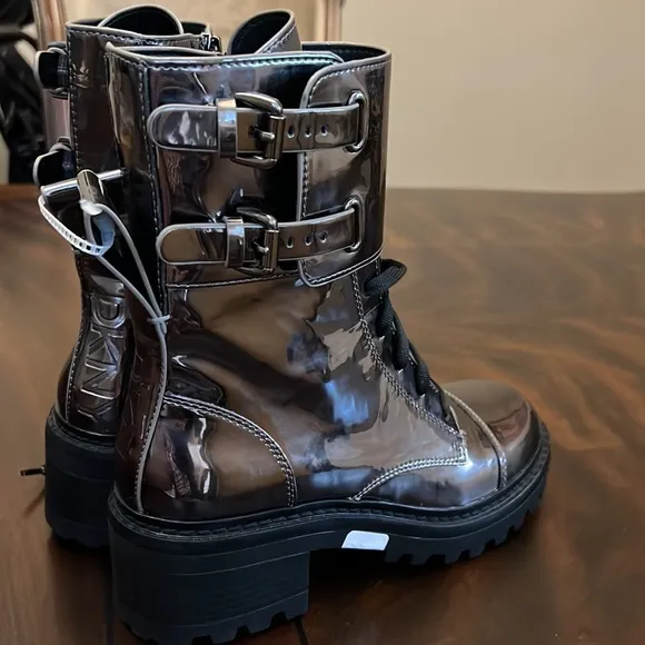 DKNYBART COMBAT BOOT BUCKLE - Lace-up ankle boots