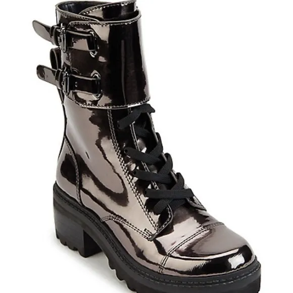 DKNYBART COMBAT BOOT BUCKLE - Lace-up ankle boots