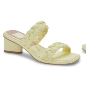 Dolce Vita Ronin Light Yellow Double Braided Strap Sandal, NEW, Size 6 MSRP $115