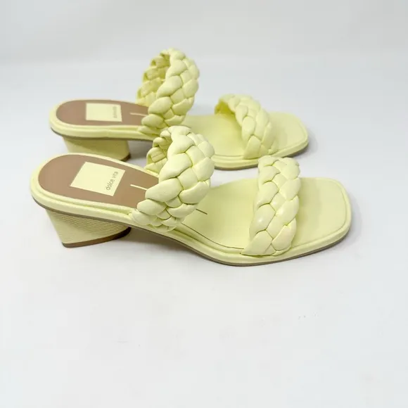 Dolce Vita Ronin Light Yellow Double Braided Strap Sandal, NEW, Size 6 MSRP $115