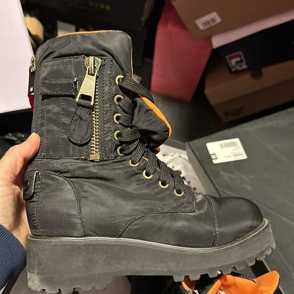 Dolls kill poster girl kush combat flight boot 5M