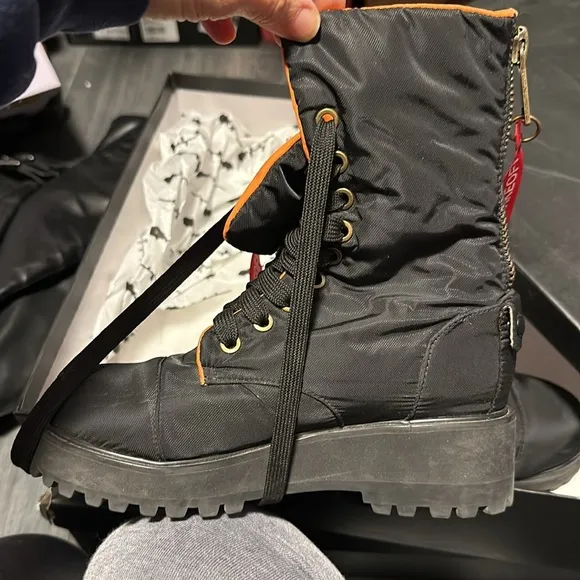 Dolls kill poster girl kush combat flight boot 5M