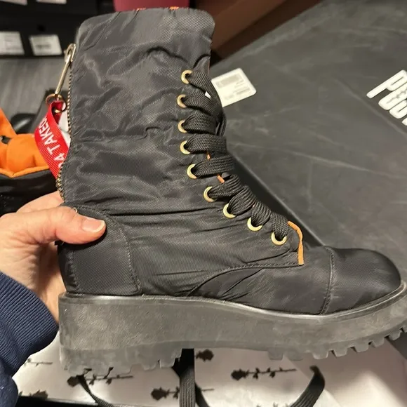 Dolls kill poster girl kush combat flight boot 5M