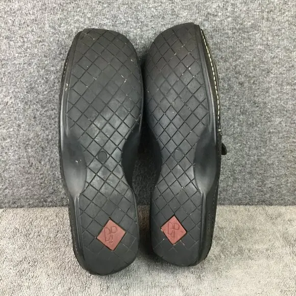 Donald J. Pliner Black Leather Made in Italy Slip On Loafers Size 10.5 M