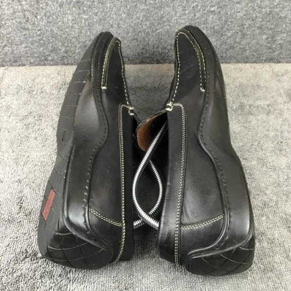 Donald J. Pliner Black Leather Made in Italy Slip On Loafers Size 10.5 M