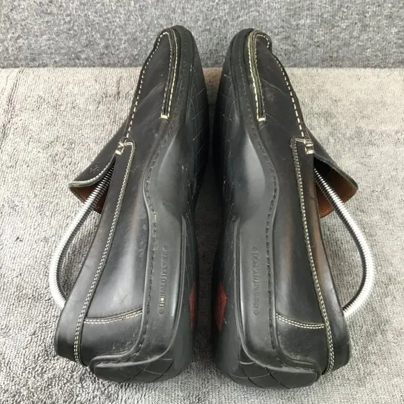 Donald J. Pliner Black Leather Made in Italy Slip On Loafers Size 10.5 M