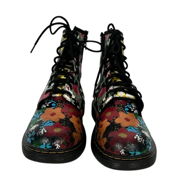 Dr. Martens 1460 Y Size 5 Shoe Boot Kids Youth Floral Mash Up K Hydro Leather