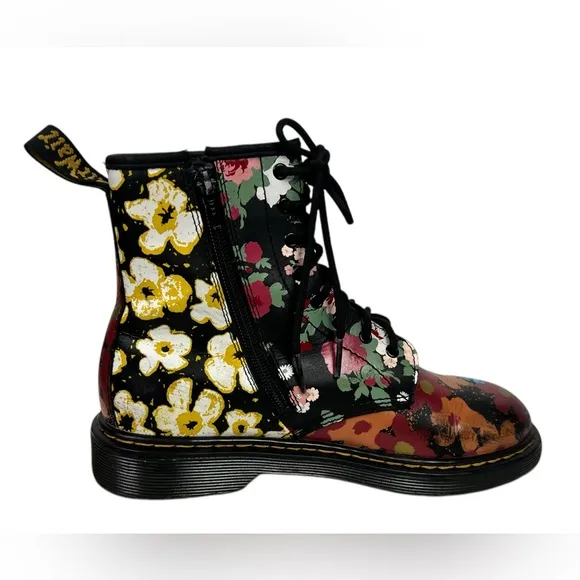 Dr. Martens 1460 Y Size 5 Shoe Boot Kids Youth Floral Mash Up K Hydro Leather