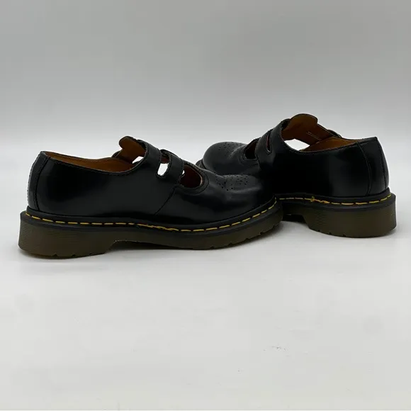 Dr. Martens Black Leather Buckle Shoes. Size 7