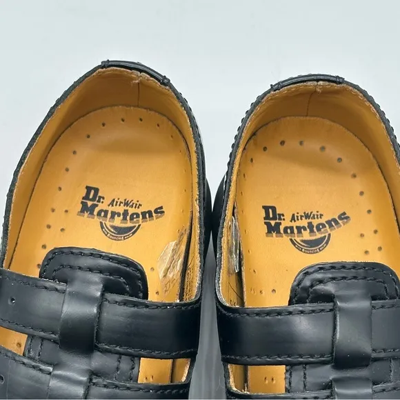 Dr. Martens Black Leather Buckle Shoes. Size 7