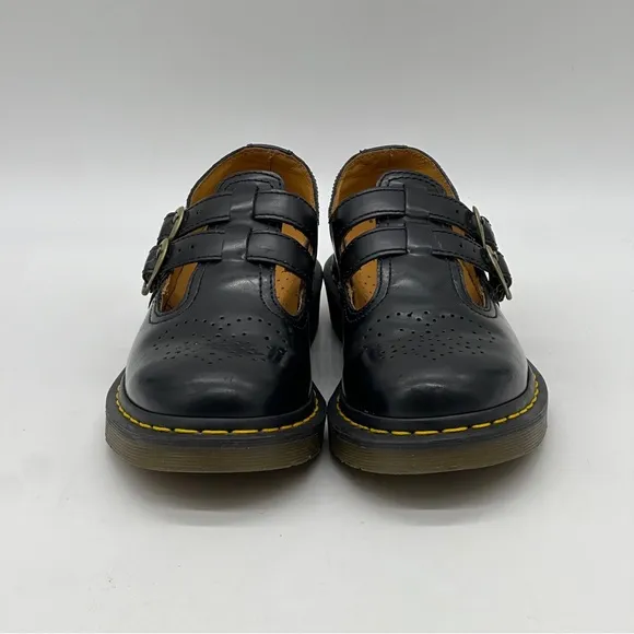 Dr. Martens Black Leather Buckle Shoes. Size 7