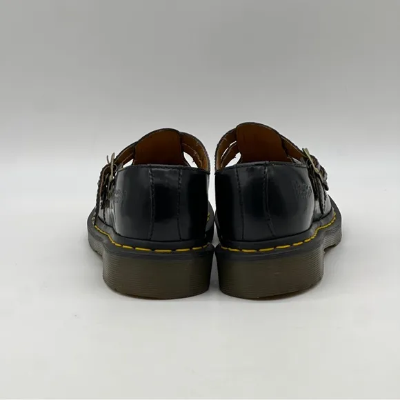 Dr. Martens Black Leather Buckle Shoes. Size 7