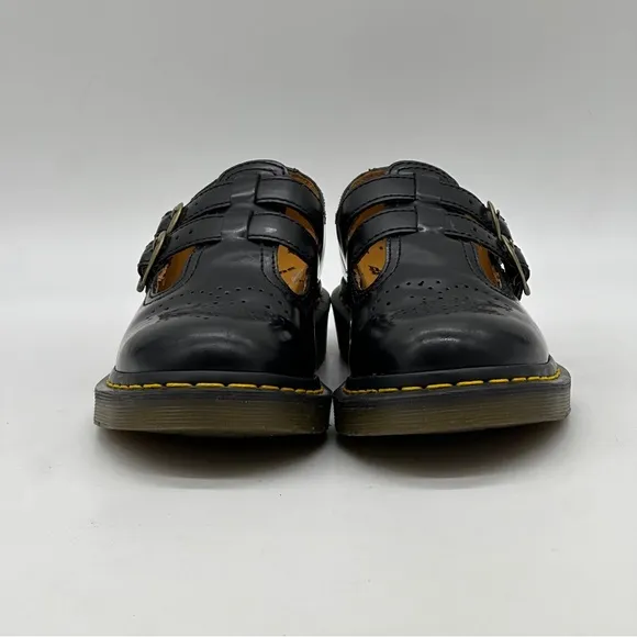 Dr. Martens Black Leather Buckle Shoes. Size 7