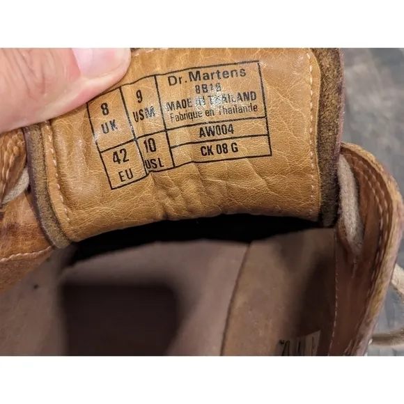 Dr. Martens Brown Oxford Leather Laceup Shoes Men's 9 and Ladies 10