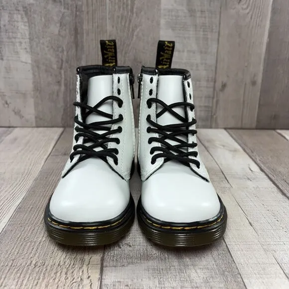 Dr. Martens Doc's DM's 1460 Size 8 Toddler Patent Leather Combat Boots White