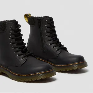 Dr. Martens Juniors 1460 Fleece Lined Lace Up Leather Boot