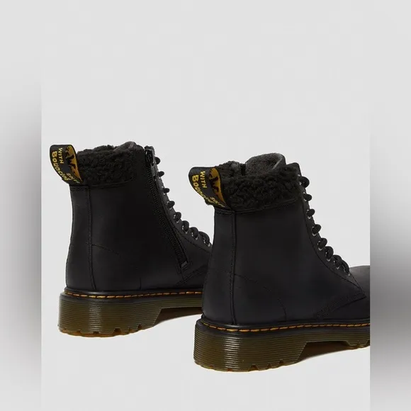 Dr. Martens Juniors 1460 Fleece Lined Lace Up Leather Boot