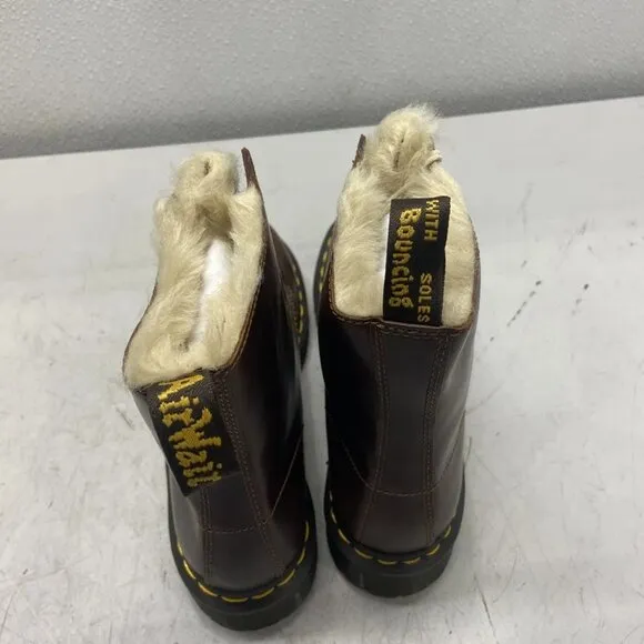 Dr. Martens Serena 1460 Chukka Boots Faux Fur Lined Brown Women’s Size 8