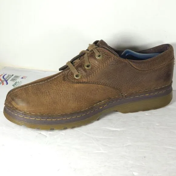 Dr Martens Men’s Nevin US12 Brown Leather Lace up Split Toe Oxford Shoes