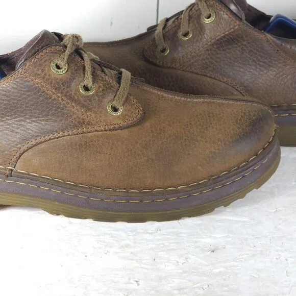 Dr Martens Men’s Nevin US12 Brown Leather Lace up Split Toe Oxford Shoes