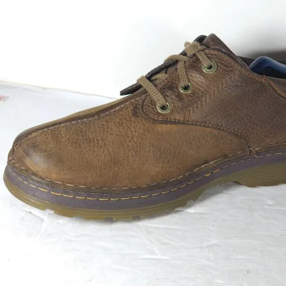 Dr Martens Men’s Nevin US12 Brown Leather Lace up Split Toe Oxford Shoes