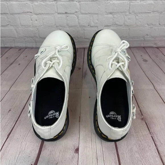 Dr.Martens 1461 Bow Smooth White Leather Oxford Shoes Women’s Size 9