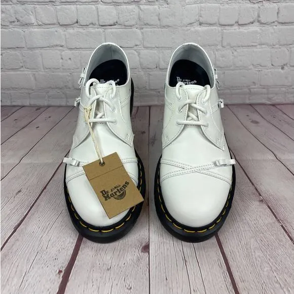 Dr.Martens 1461 Bow Smooth White Leather Oxford Shoes Women’s Size 9