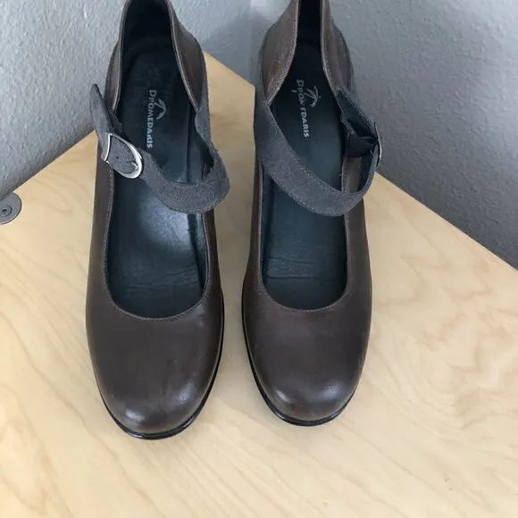 Dromedaris Nadia Leather Heeled Mary Jane Shoes