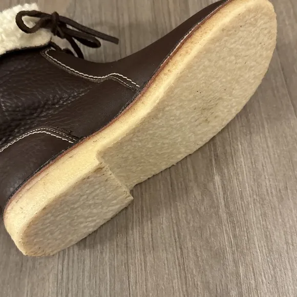 Duckfeet Arhus Boots Chocolate Leather Sheep Wool Scandinavian Sz 36 - US 6 New