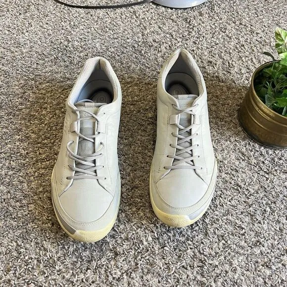 Ecco Biom Hybrid 3 Spikeless Golf Shoes Mens Yak Leather Sz 46 US 12-12.5 Gray