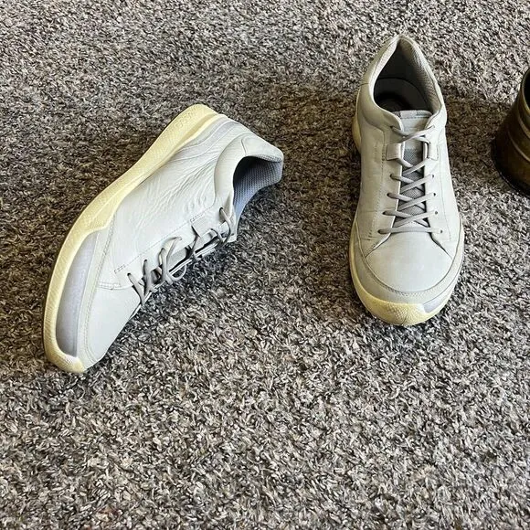 Ecco Biom Hybrid 3 Spikeless Golf Shoes Mens Yak Leather Sz 46 US 12-12.5 Gray