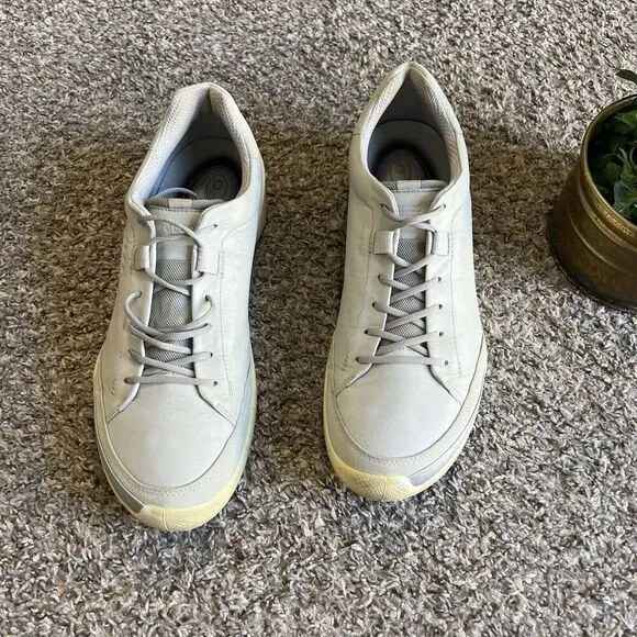 Ecco Biom Hybrid 3 Spikeless Golf Shoes Mens Yak Leather Sz 46 US 12-12.5 Gray