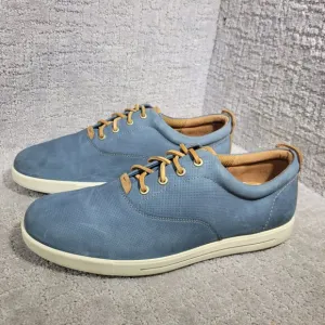 Ecco Eisner Men's Size EU 45 US 11.5 Grey Leather Perforated Sneaker Shoes