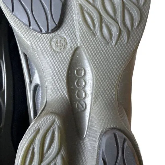 Ecco Mens BIOM Natural Motion Black Leather Sneakers Size 45