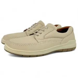 Ecco Men's Seawalker Casual Comfort Shoes Pebbled Leather Cream Size 13/13.5