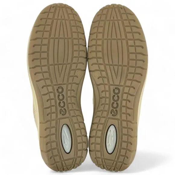Ecco Men's Seawalker Casual Comfort Shoes Pebbled Leather Cream Size 13/13.5