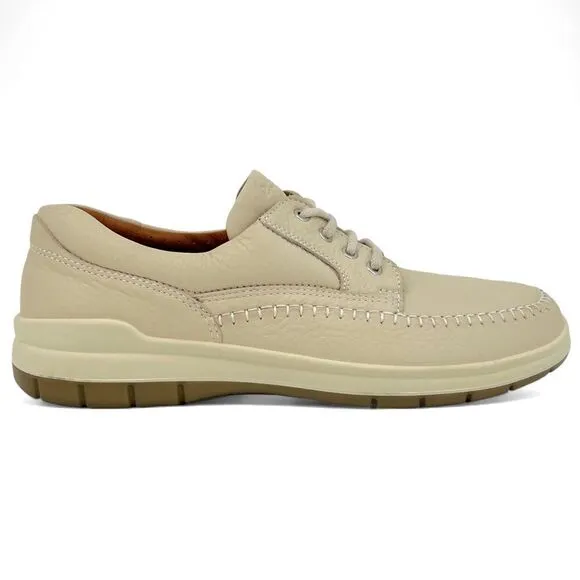 Ecco Men's Seawalker Casual Comfort Shoes Pebbled Leather Cream Size 13/13.5